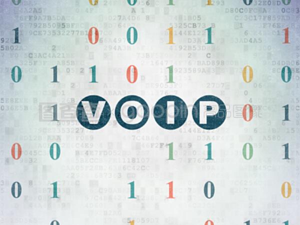 數字數據紙背景下的網絡開發概念voip